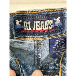 HI JEANS Women's Size 22‎ Blue Denim Bootcut Jeans with Patches